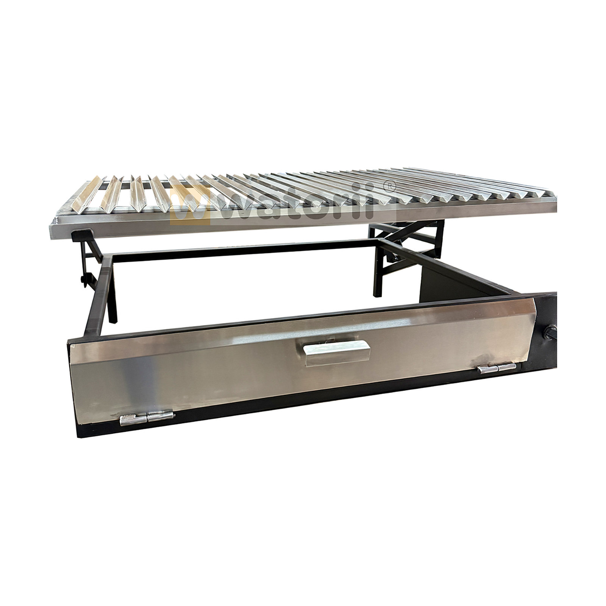 Parrilla a Carbón W800 1 Elevación Tapa Inox – Watorii