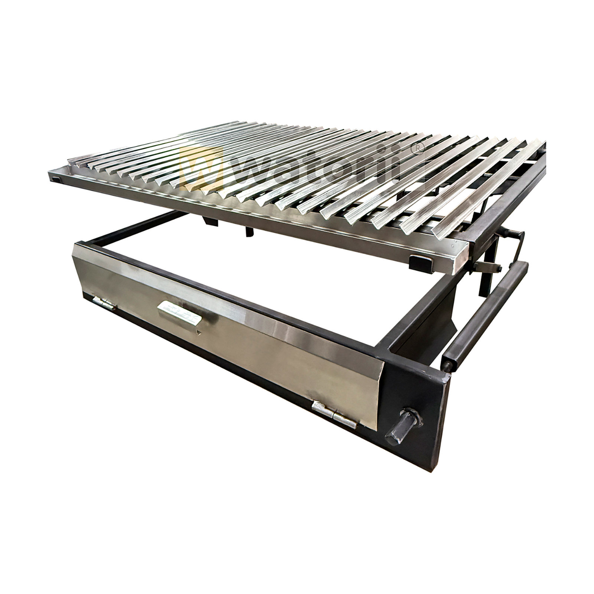 Parrilla a Carbón W800 1 Elevación Tapa Inox – vista 3