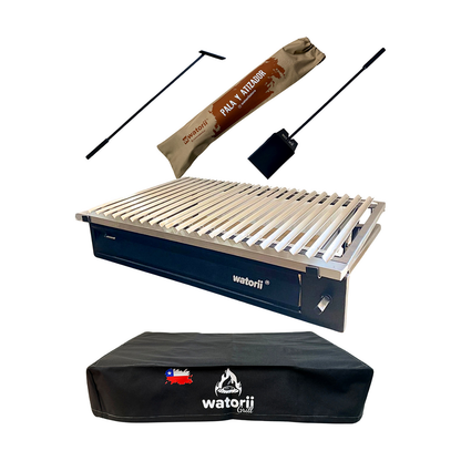 Parrilla a Carbón W800 1 Elevación Tapa W + Kit Asador – vista 6