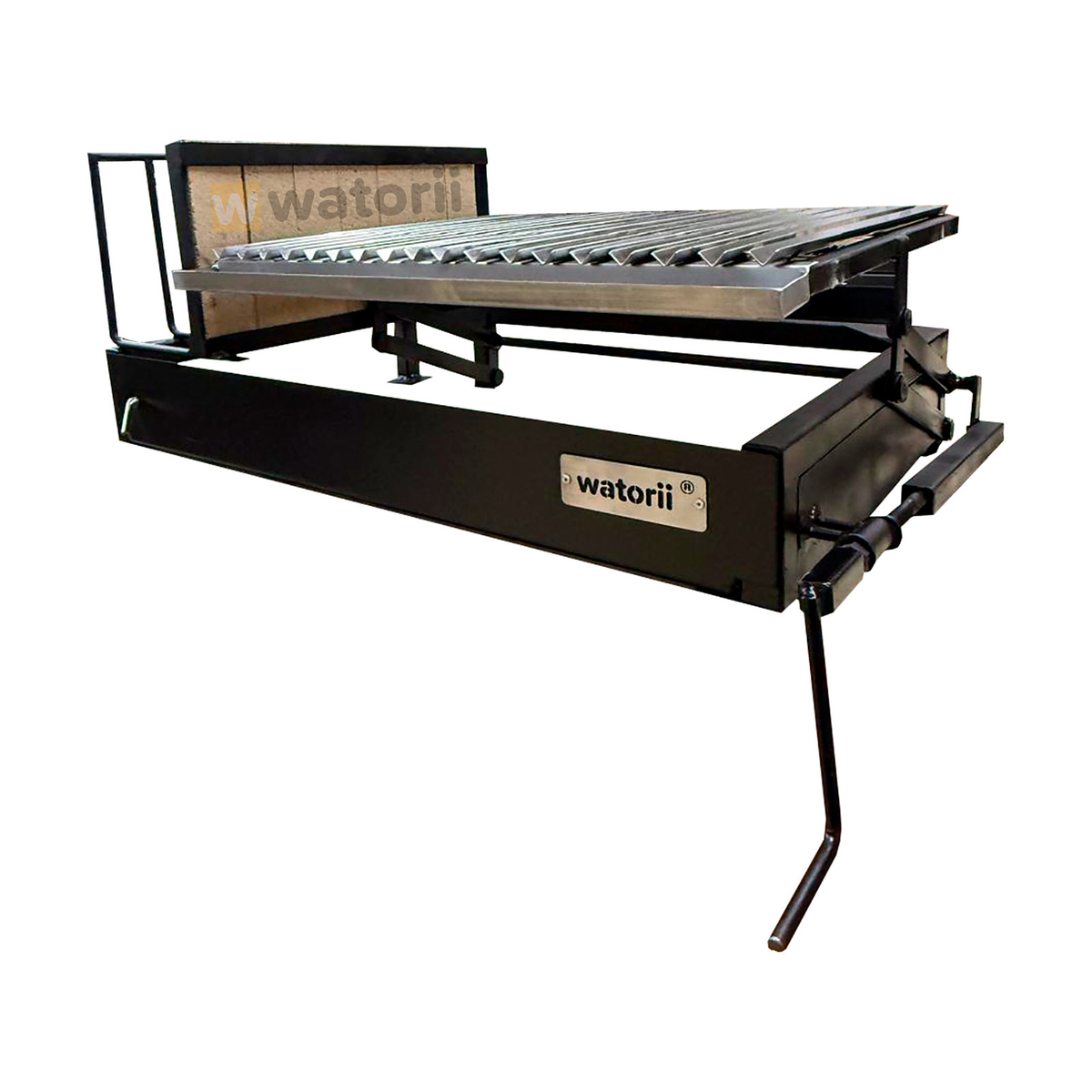Parrilla TITAN Black Iron 100×55 + Leñero y Plancha – vista 5