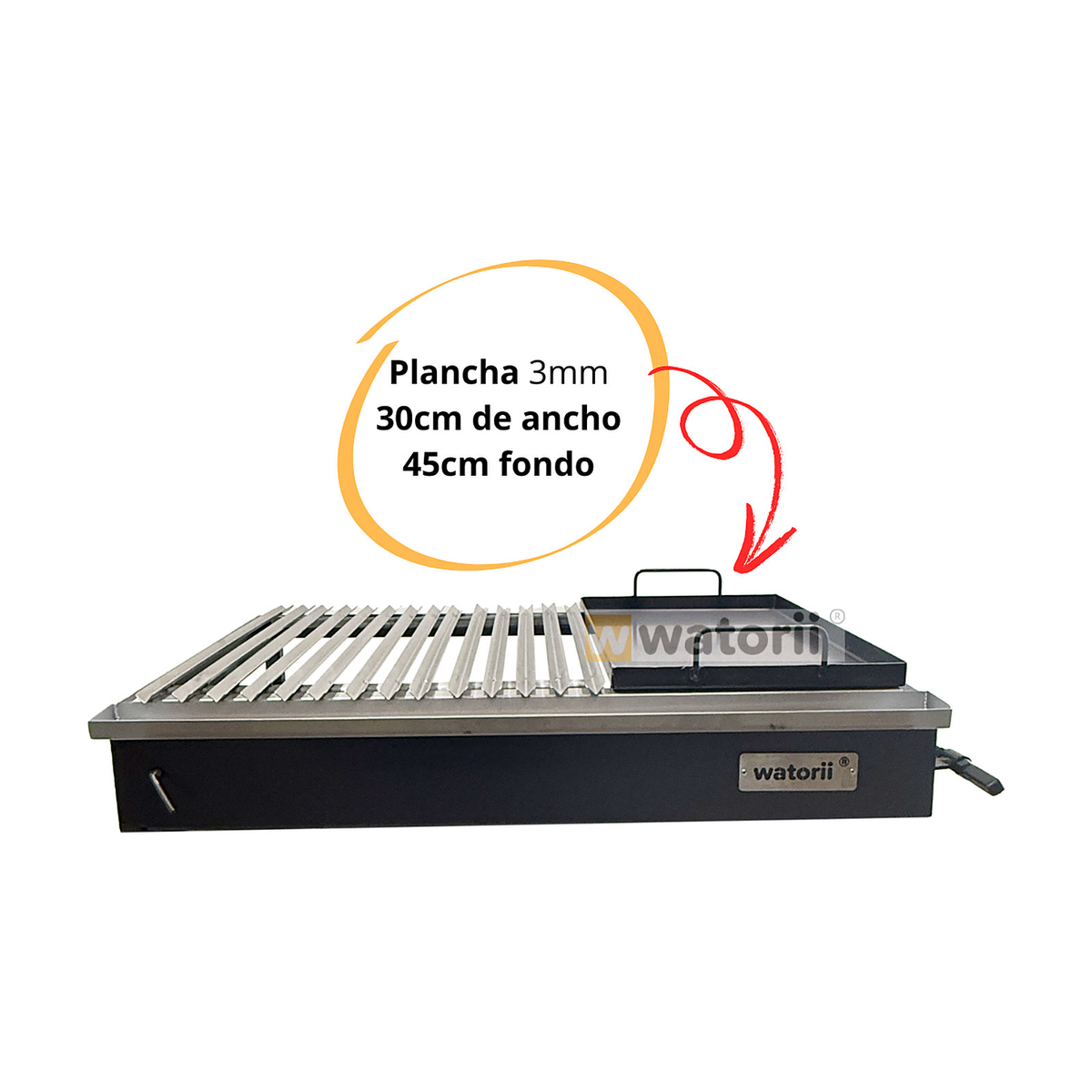 Parrilla TITAN Black Iron W800 + Plancha Intercambiable – vista 6