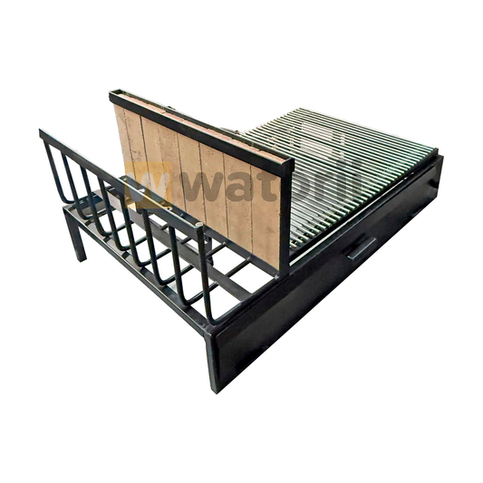 Parrilla a Carbón 100×55 1 Elevación + Leñero Barras Inox – Watorii