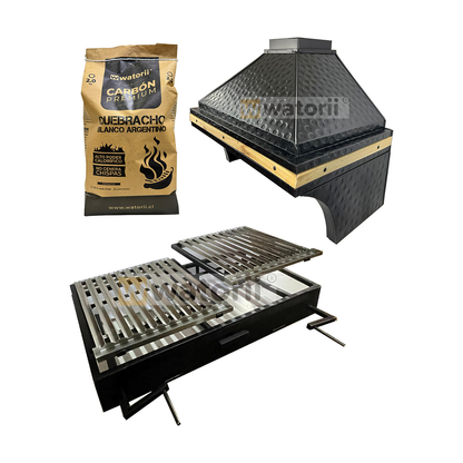 Pack Campana Martillada 100×60 + Parrilla 93×53 2 Elevaciones – vista 6