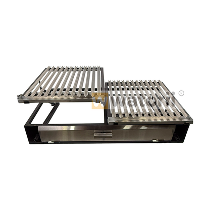 Parrilla a Carbón 2 Elevaciones 100×55 Tapa Acero – vista 5