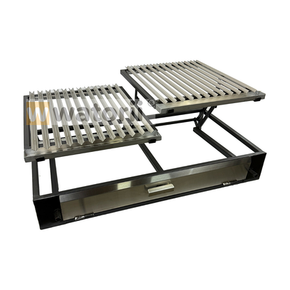 Parrilla a Carbón 2 Elevaciones 120×55 Tapa Acero – vista 4