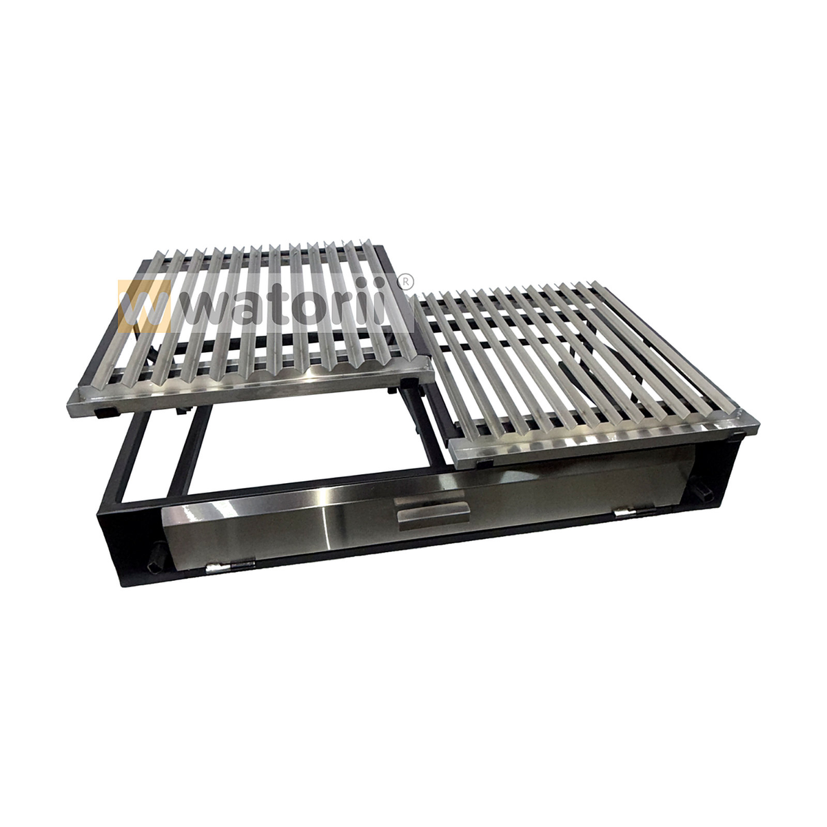 Parrilla a Carbón 2 Elevaciones 100×55 Tapa Acero – vista 2