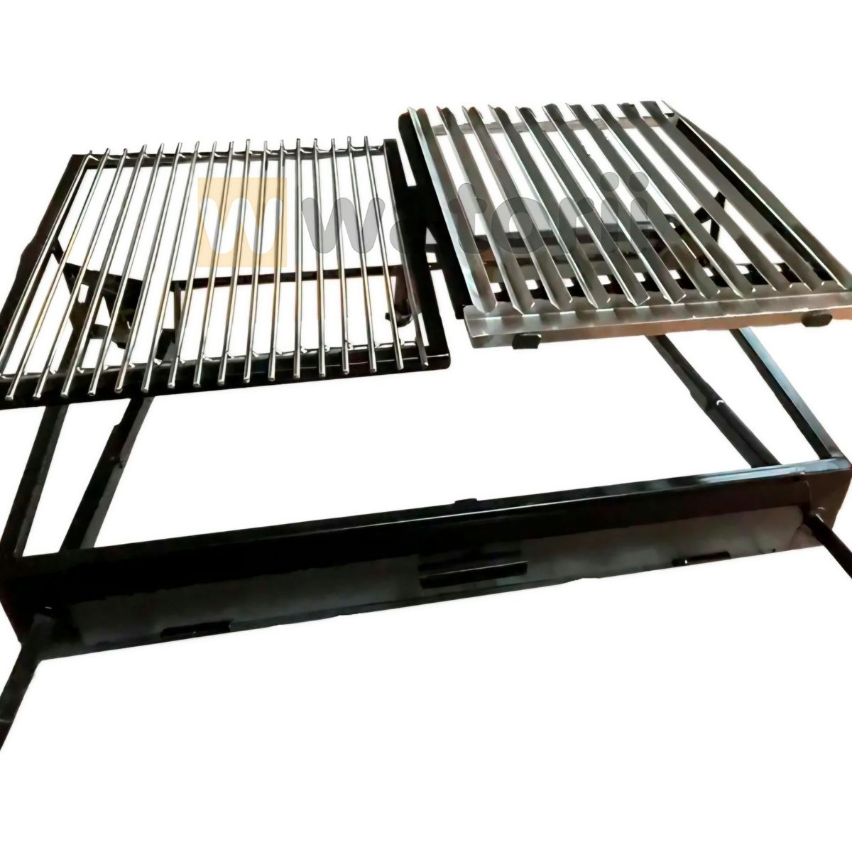 Emparrillado mixto: barras inox Ø6 mm y ángulos