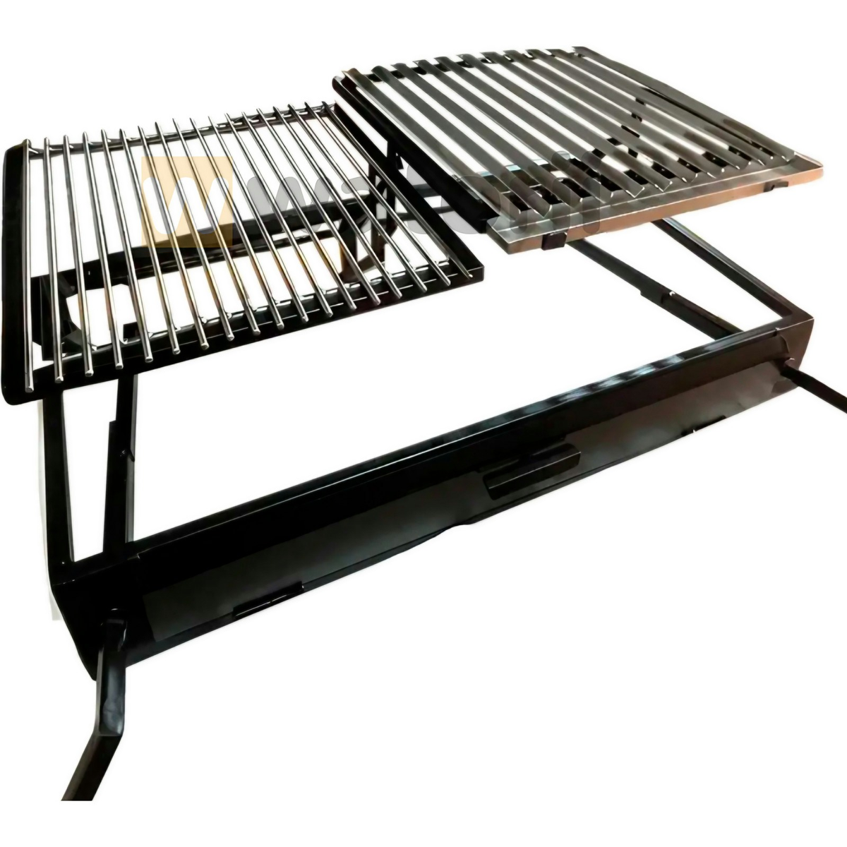 Parrilla a Carbón 2 Elevaciones 98×60 Mixta Inox 6mm Tapa W – vista 2