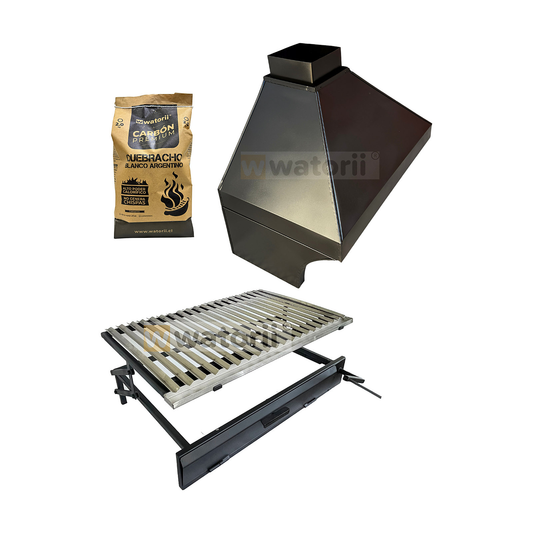 Pack Campana Lisa sin Madera 100×60 + Parrilla W800 80×55 – Watorii