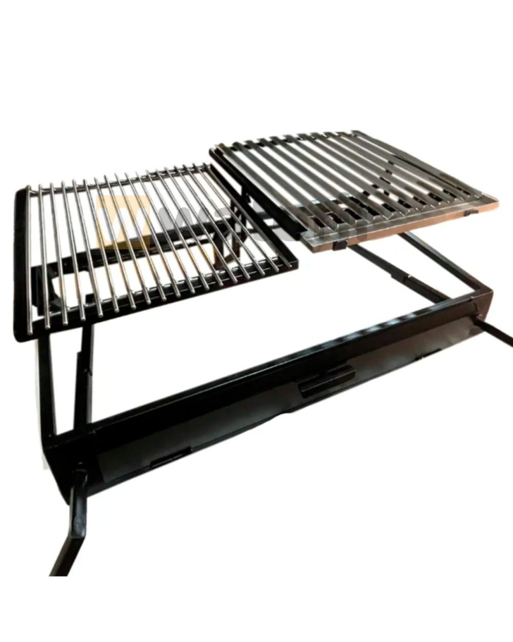 Parrilla Mixta Doble Elevación 100 x 55cm. Angulo y Barra de 6mm