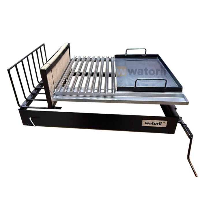 Parrilla con Leñero + Plancha 100X55 BLACK IRON (copia)