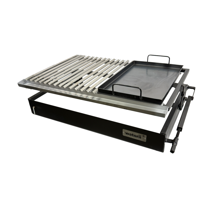 Parrilla TITAN Black Iron W1000 PREMIUM + Plancha Intercambiable