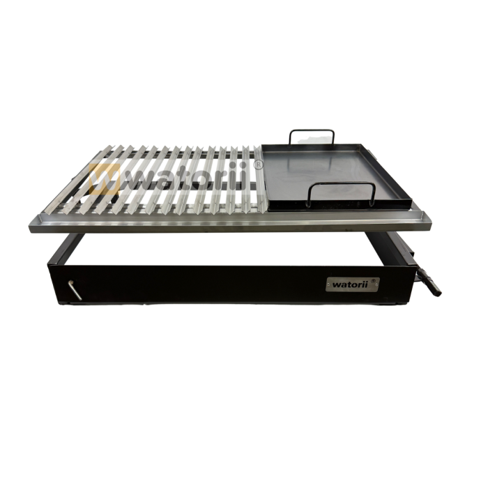Parrilla TITAN Black Iron W800 PREMIUM + Plancha Intercambiable