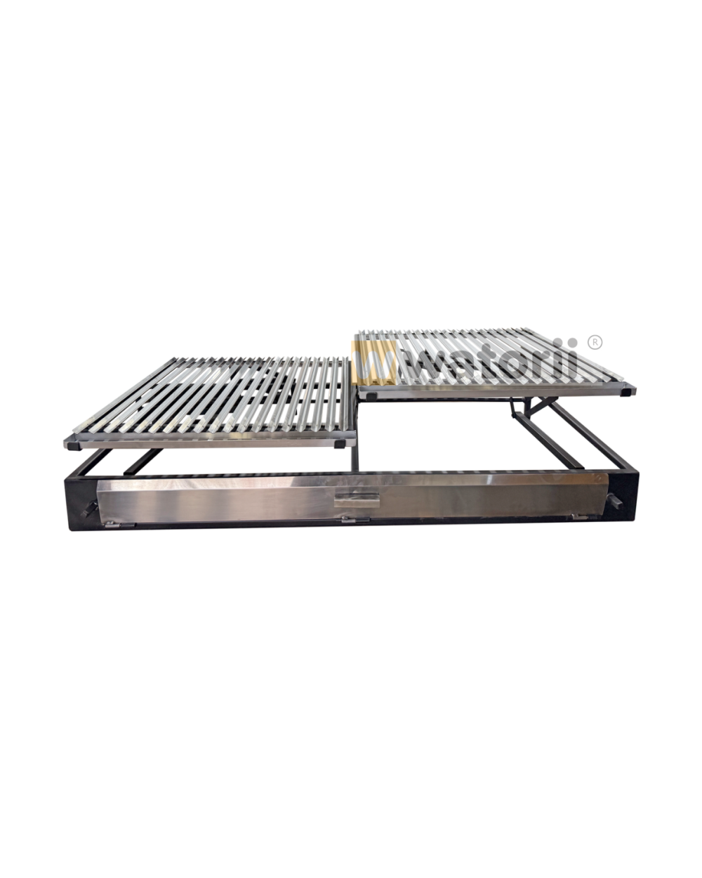 Parrilla Doble Elevación 120 x 55cm Tapa Acero