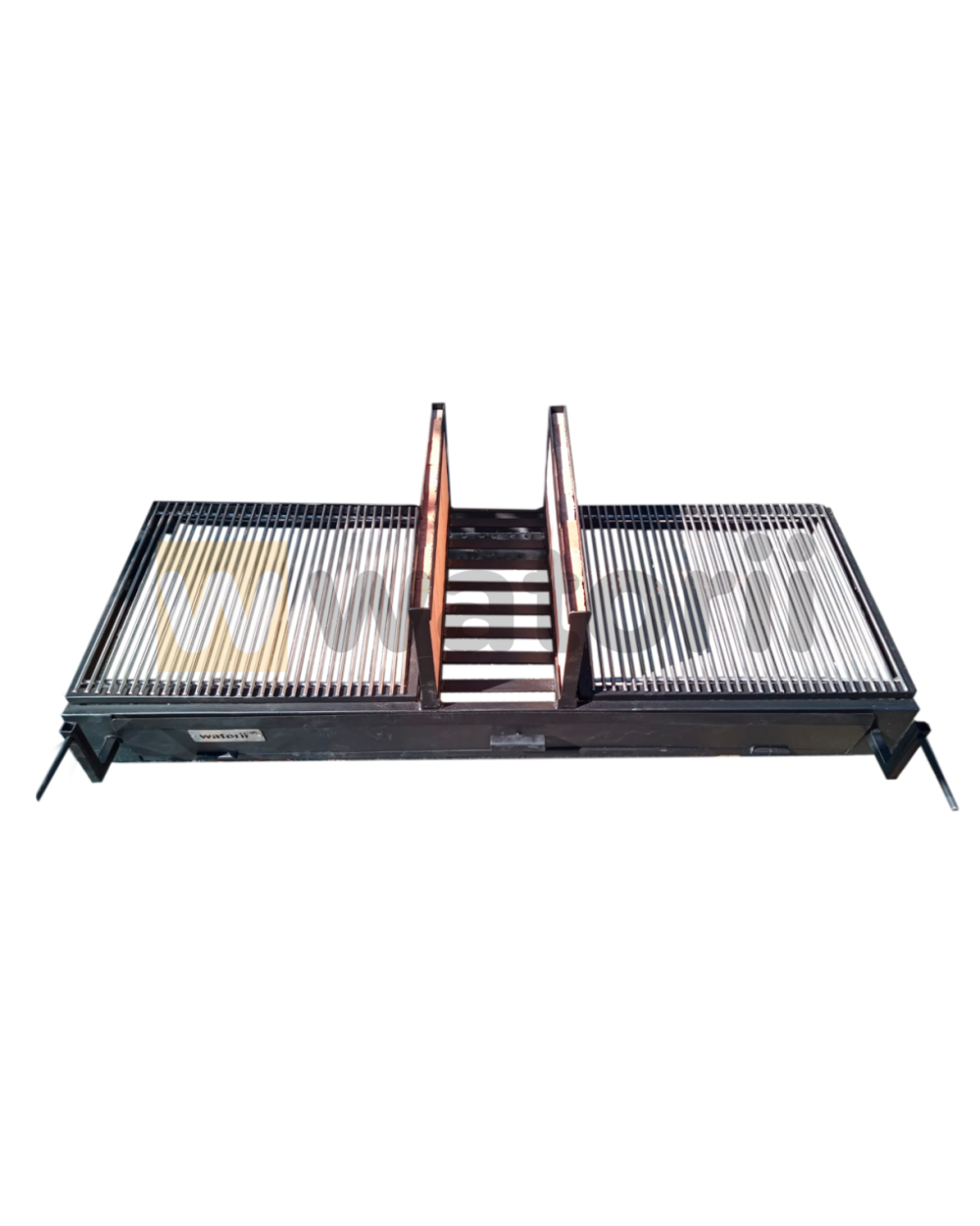 Parrilla Doble con Leñero 120X55 Barra Redonda